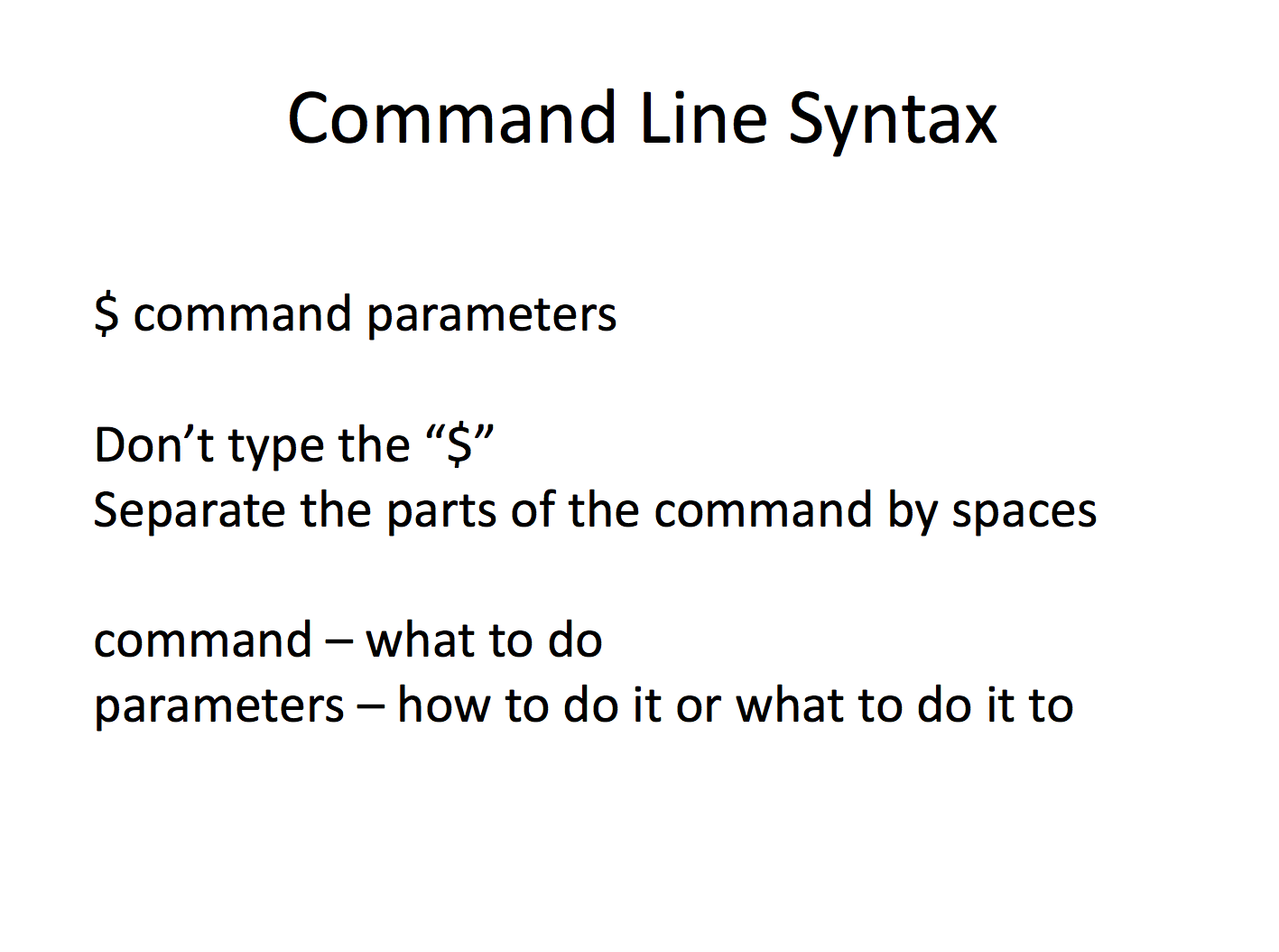 commands in terminal